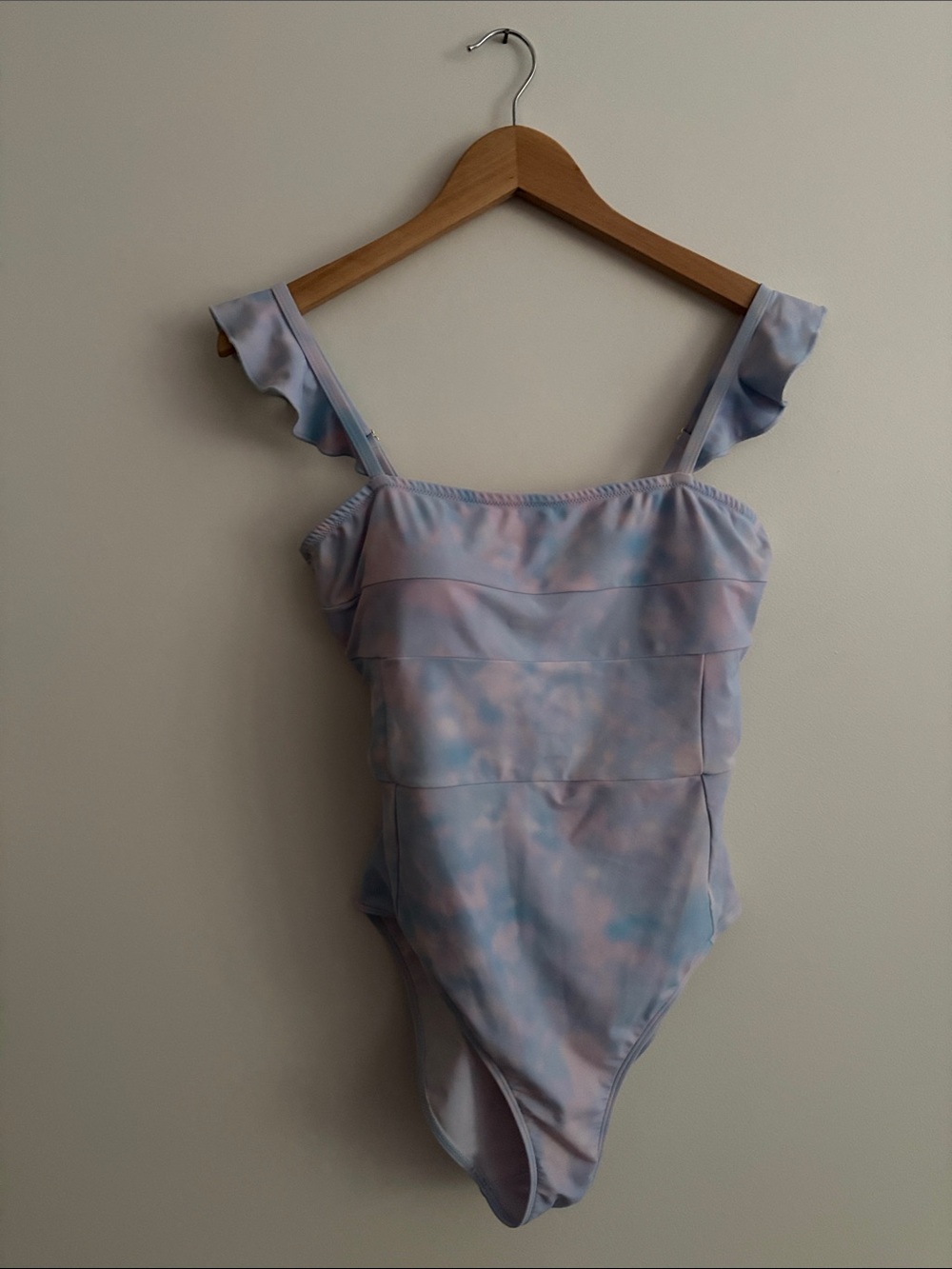 Summersalt The Ruffle Oasis One Piece Swimsuit Blue Pink Adjustable Clean Size 6